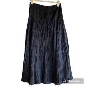 Black Tiered Maxi Skirt